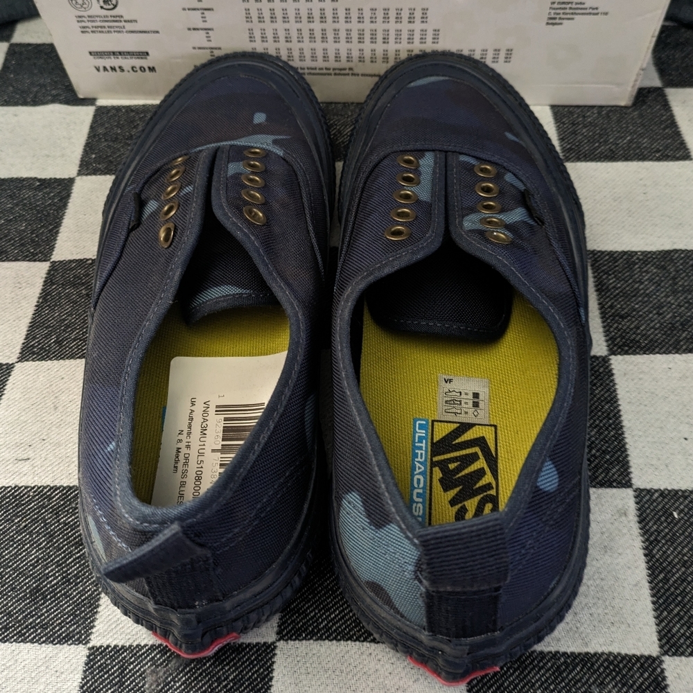 Vans Authentic HF Dress Blues Navy Camo Women 9.5 VNOA3MU1UL5108 Cap Toe NWT - Picture 9 of 10